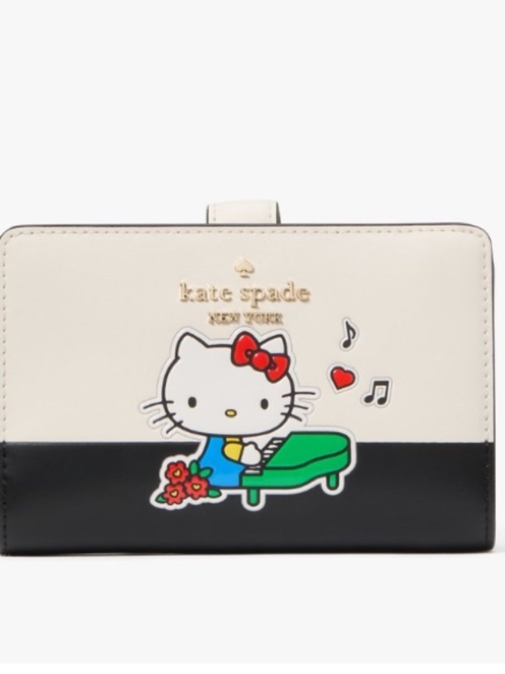 kate spade x Hello Kitty Cream & Black Wallet - Picture 5 of 5